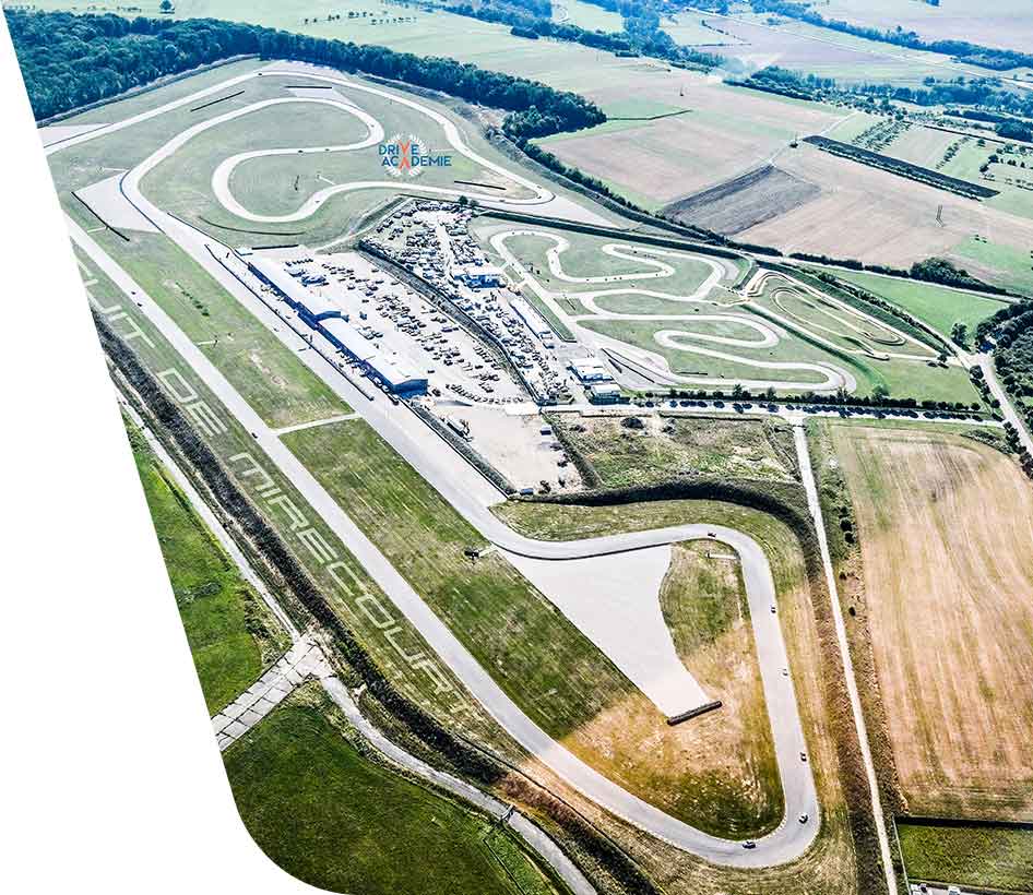 Vue aérienne du circuit de Mirecourt dans les Vosges 88